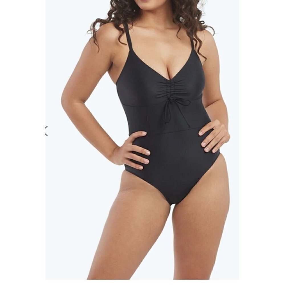 New Summersalt The Cinched One-Piece Swimsuit Womens 22 2X Black Sea Urchin